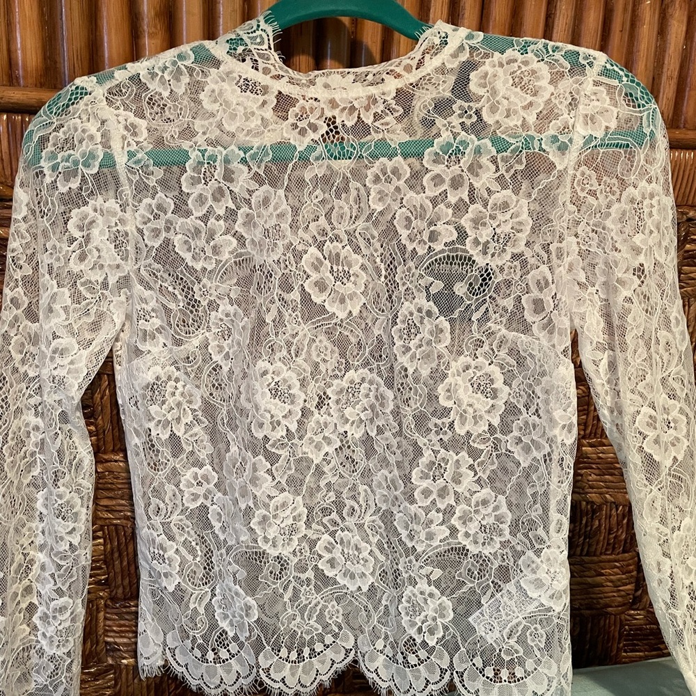Sheer lace long sleeve